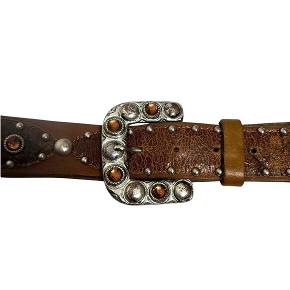 Leatherock Metal Stud Layered Detail Belt Women\'s Sz. XL main image 7